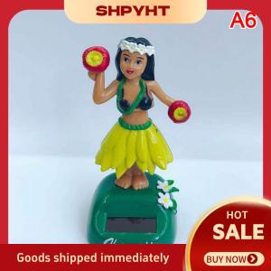 SHPYHT✨ Solar Powered Dancing Decoration Hu&la Girl Shaking Head Doll Dashboard Hawaiian Hu&la Girl For Car Dashboard Office Home