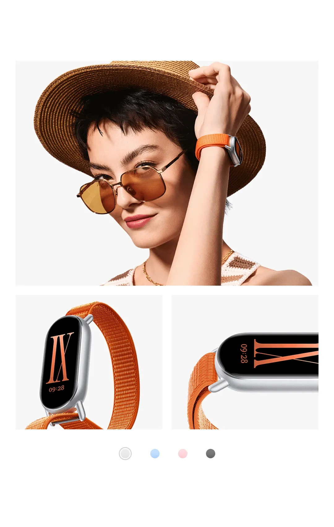 Xiaomi Band 9 Smart นาฬิกาสมาร์ทวอทช์ การวัดออกซิเจนในเลือด หน้าจอ1.62" 60Hz AMOLED การปรับความสว่างได้อัจฉริยะ