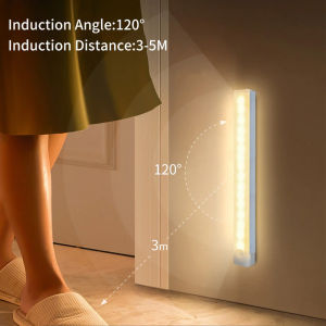 20/30/50cm Motion Sensor Led Light USB Rechargeable Night Light for Wardrobe Bedroom Magnetic Automatic Lights