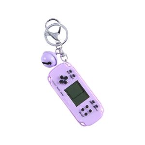 ELLIER Retro Children Gift Car Pendant Handheld Game Video Game Car Interior Accessories Key Chain Game Console Keychain Keyring Ornaments Key Rings