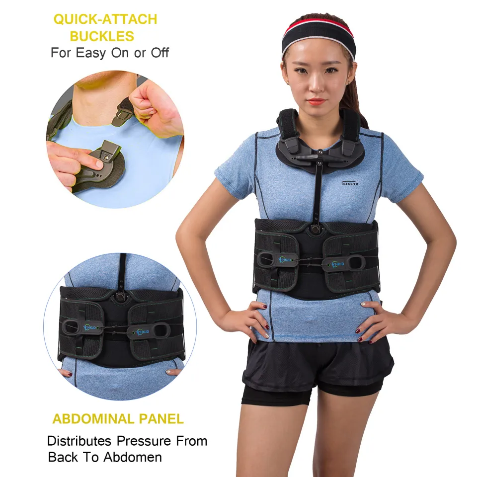TLSO Thoracic Full Back Brace, Treat Kyphosis, Compression