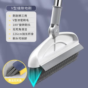 Sikat Pembersih Kamar Mandi Sikat Lantai Celah Bentuk V Dengan Serokan Air Wiper Serbaguna