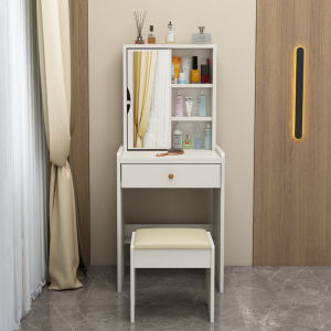 [Sg Sellers] Dressing Table Bedroom Modern Simple Dressing Table Storage Cabinet Integrated Economical Multi-Functional Small Apartment Makeup Table