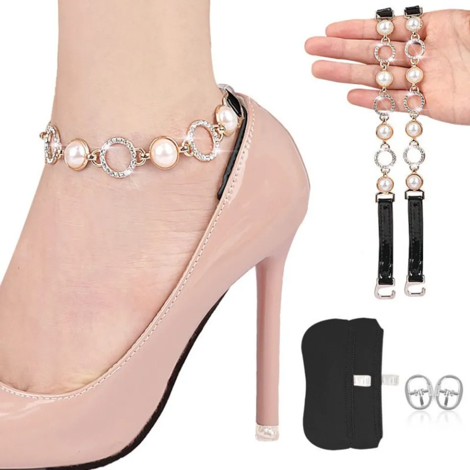 Gold anklets  Ankle cuff heels, Heels, Ankle cuffs