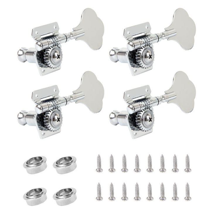 4Pcs Guitar Tuning Pegs Electric Bass Tuner Peg Guitar Open Gear Tuning ...