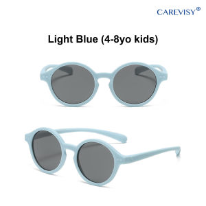 CAREVISY Colorful Polarized Sunglasses Kids UV400 Protection Sunlight Blocking Travel Outdoor Sunglasses for Kids