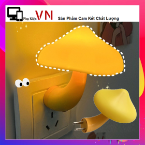 Đèn Ngủ Cảm Biến Tự Động Sáng Tắt Cây Nấm Vàng Siêu Tiết Kiệm Tuổi Thọ Siêu Bền Đèn Led Ngủ Hình Cây Nấm Decor Trang Trí Phòng Ngủ - Bóng Led Cảm Ứng