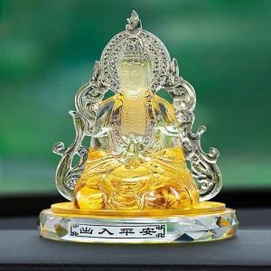 [Giá Sốc] Tượng Phật Quan Âm Đá Lưu Ly Pha Lê Cao Cấp Trang Trí Taplo ô Tô Bàn Làm Việc