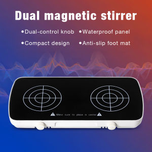 Small magnetic stirrer 4000 rpm capacity 1 liter*2 2-position stirring head adjustable stirring plate electric mixer
