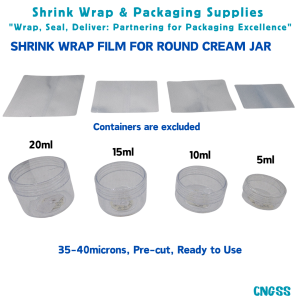 200pcs Shrink Wrap Plastic Packaging Shrinkable Plastic Sealer Film for Cream Jar Container
