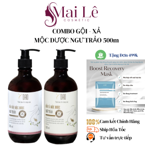 Bộ đôi gội xả Mộc Dược Ngũ Trảo - Y’Dao - Combo 2 chai 500ml - Hỗ trợ giảm gãy rụng kích thích mọc tóc nhanh