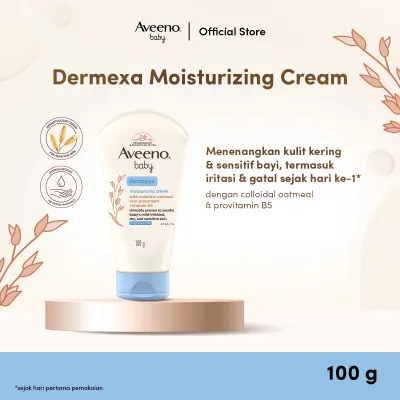 Aveeno Baby Dermexa Cream 100gr - Baby Lotion Pelembap Kulit Sensitif Kering Gatal Iritasi dengan Colloidal Oatmeal dan Provitamin B5