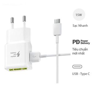 Bộ sạc nhanh Fast Charge Samsung Galaxy S9+ S9 S8 S8+ NOTE8 NOTE8+ (Usb Type C)QuickCharge 3.0 (Không Nhanh Hoàn Tiền)
