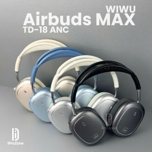 Tai Nghe WIWU Airbuds Max ANC TD-18 Chụp Đầu Đeo Cổ Không Dây Kết Nối Bluetooth Chống Ồn Chủ Động