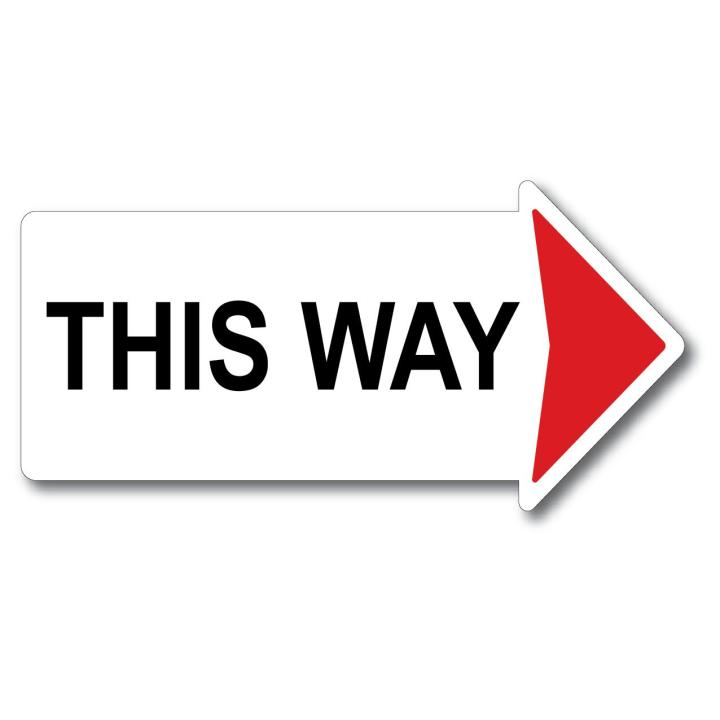 THIS WAY ACRYLIC ARROW SIGN BOARD 100X200X2MM. WE ACCEPT CUSTOM MAKE ...