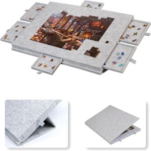 IIE 2-in-1 1000 Piece Tilting Puzzle Board Felt 1000 Piece Puzzle Storage Pad Gift Foldable Puzzle Storage Saver Home Use