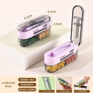 Portable Medicine Organizer Combination Dispenser Set Quarter