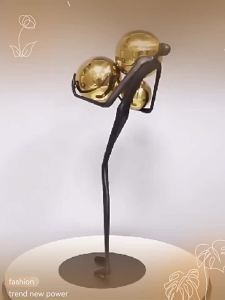 Sacesr Modern Figurines Metal Ball Bearer Figurine Aesthetic Creative Art Sculptures Luxury Living Room Ornaments Home Decorations P9M4Y