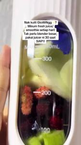 Juicer Cup 350ML Fruit Blender Wireless & Portable Electric Juicer Ice Crusher Typce-C Charging Pengisar