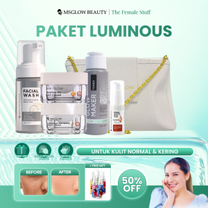 MS Glow Paket Wajah - Isi 4 Facial Wash Toner Day Cream Night Cream