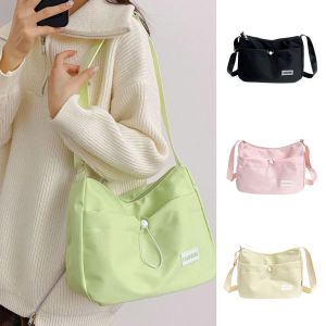 URBAG Nylon Womens Shoulder Bag Solid Color Large Capacity Crossbody Bag  Commuting Bag