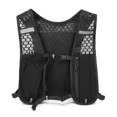 GHNMK Running Vest for Women Men Adjustable Chest Strap Running Hydration Vest Lightweight Reflective Hydration Backpack for Marathon