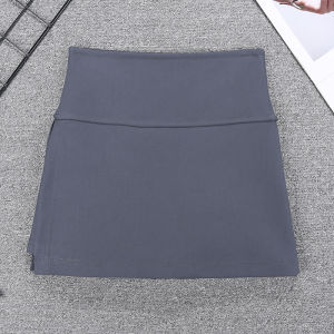 COD gray brocade cotton dress fashionable versatile side split yoga hip skirt anti-light sports casual trouser skirt 81162026 new product