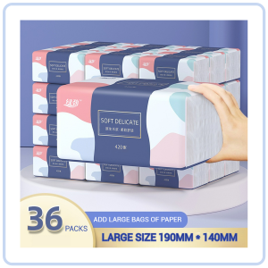 【Pure Care】 【18 Packs / Box】ManHua 5-Ply /Soft Delicate Tissue/Thick Facial Drawing Tissue Paper