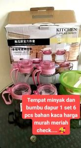 Tempat Bumbu Dapur Satu Set isi 4 pcs tempat minyak murah tempat bumbu murahtempat bumbu dapur set model terbaru