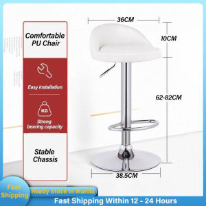 2pcs Black/White Bar Chair Stool Lift Adjust Swivel Backrest High Chair Household Bar Chair Ready Stock Cod