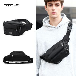 OTOHE Fashion Waist Bag Mens Chest Bag Waterproof Sports Bag Large Capacity Casual Bag Messenger Bag Outdoor Fitness Bag Travel Bag Business Bag