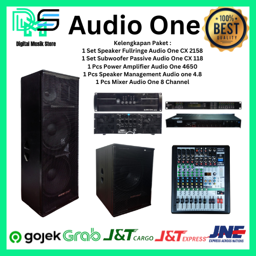 Paket Sound System Speaker Fullrange Audio One Subwoofer Passive