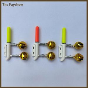 [The Fayshow] คันเบ็ดตกปลาอิเล็กทรอนิคส์1ชิ้นกระดิ่งสองหัวเรืองแสง LED สามารถถอดออกได้กันน้ำได้อุปกรณ์สำหรับกลางคืน