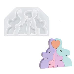 Animal Figurine Mould Easy to Demold Silicone Mold for Handmade Projects Desktop Decoration Mould Tool