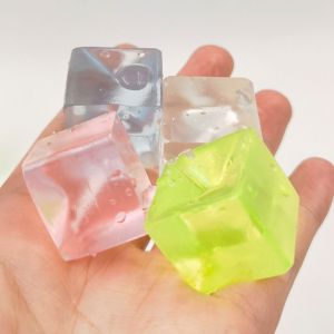 BANZU อุ้งเท้าแมวอุ้งเท้า ของเล่นลูกบอลน้ำแข็ง ก้อนน้ำแข็งก้อน มินิมินิ ของเล่นบีบบล็อกน้ำแข็ง อินส์ นุ่มนุ่มๆ ของเล่นปล่อยลูกบาศก์ ของชำร่วยงานเลี้ยง