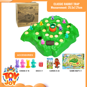 [Toy N Joy] Kids Funny Bunny Trap Board Games Rabbit Tortoise Battle 2in1 With Map Advanced Version