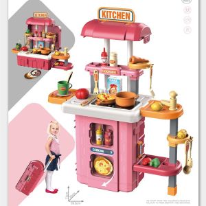 Girls Pretend Play Makeup Toys [75cm- Dresser Table Set ] Kids Make Up Suitcase Toolbox Playset Mainan Budak Perempuan