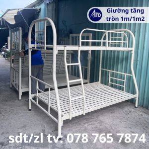GIƯỜNG TẦNG SẮT TRÒN - ĐỦ KÍCH THƯỚC CHO GIA ĐÌNH CHO BÉ KÍ TÚC XÁTRƯỜNG HỌCCÔNG TY...HCM