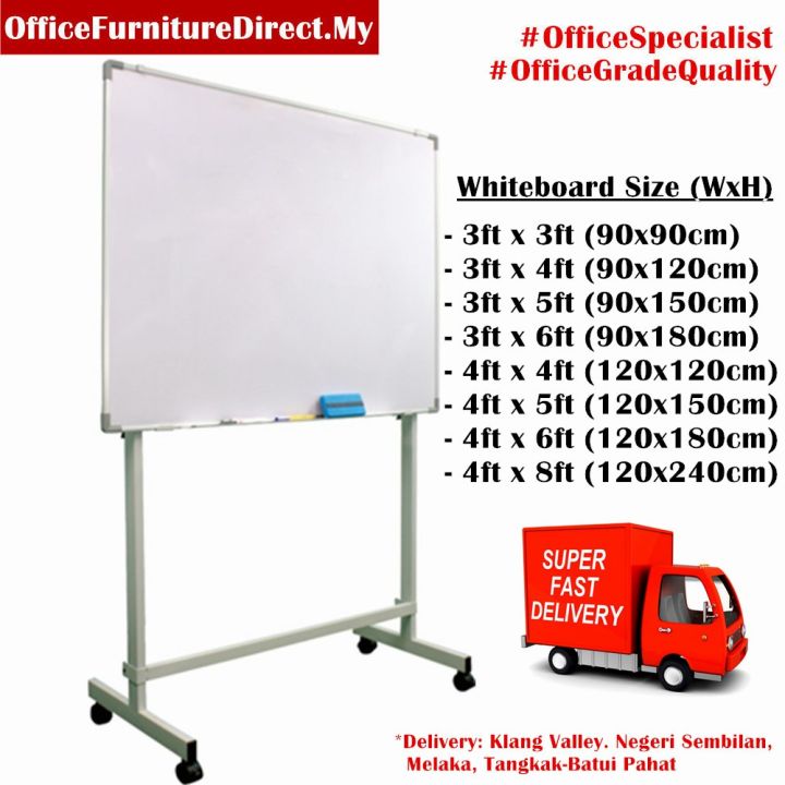 WhiteBoard With Stand Various Size / White board / Papan Putih (Free Delivery