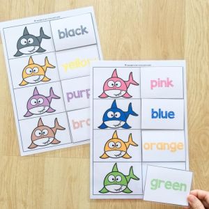 Montessori Toy Toddler Early Learning Busy Bag Book: Baby Shark Colour Recognition