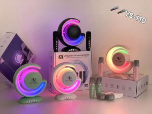 Loa Bluetooth YS110 - Tặng Kèm 2 Micro Không Dây Hỗ Trợ Kết Nối Bluetooth. AUX Loa Karaoke Bluetooth Ys110 kèm 2 micro thiết kế độc đáo sang Trọng