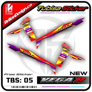 Sticker Striping Variasi New Vega R - Stiker Striping Motor New Vega R. TBS.05