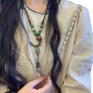 Dân Tộc sứ hoài cổ Vòng cổ hình bướm thủ công Bohemian dây có thể điều chỉnh thời trang nữ Phụ Kiện Quà Tặng