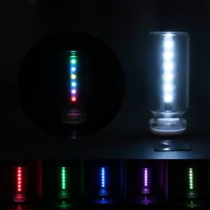 EKILLERLY Adjustable Brightness USB Night Light Clear/Frosted Glass Touch Control LED Filament Light Bulb Glass Bottle Shape Dimmable Colorful Mood Nightlight Car Interior