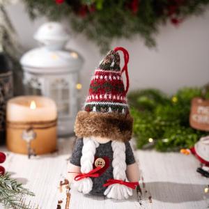 【Clementty】 Christmas Faceless Doll Gnome Glowing Christmas Ornament Plush Dwarf Home Decorations New Year Novelty Gifts Party Decor