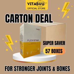 [CARTON DEAL] VITASUU FlexiStar Serbuk Penyokong Tulang & Sendi 15s  (57 kotak) 补骨强关节消炎消肿营养饮 UC II Calcium Joint Supplement Halal Joint Care Glucosamine Chondroitin Msm Gout Uric Acid Sakit Sendi Sakit Lutut Sakit Tulang Sakit Kaki Move Free