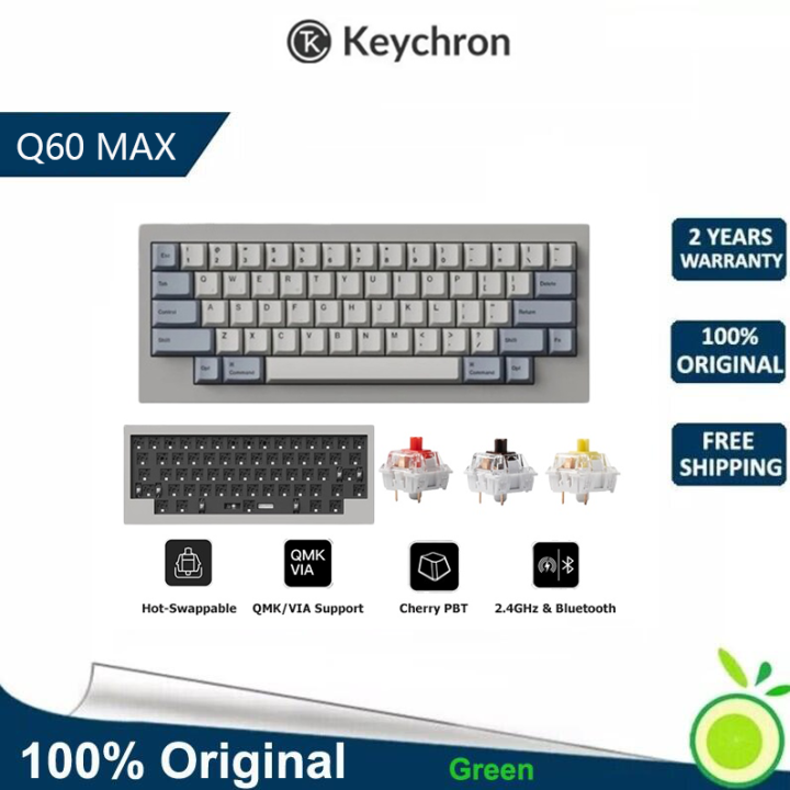 Keychron Q60 Max QMK/VIA Wireless Custom Mechanical Keyboard- 60 keys ...