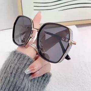 Womens summer sunglasses with UV protection 2023 New trendy large face polarized sunglasses with a high-end feel