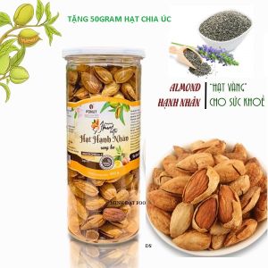 [ TẶNG 25GRAM HẠT CHIA ÚC ] Hạt Hạnh Nhân Rang Bơ Mỹ vỏ mỏng hạt to giòn không hôi dầu TH FONUT- Hạnh Nhân sấy Bơ Mỹ