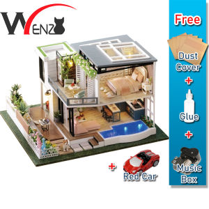 West Creek House A086 DIY Miniature Doll House with Light/Anti-dust cover